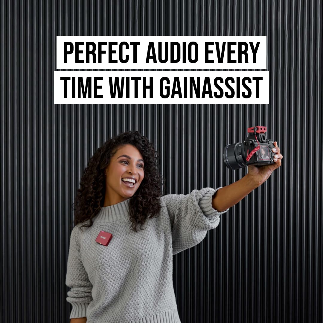 RØDE Wireless GO (Gen 3) – Compact wireless microphone – Crystal clear sound, 32-bit float recording, automatic level control, for phones, cameras, and computers (Pink) - WIGOGEN3ROS