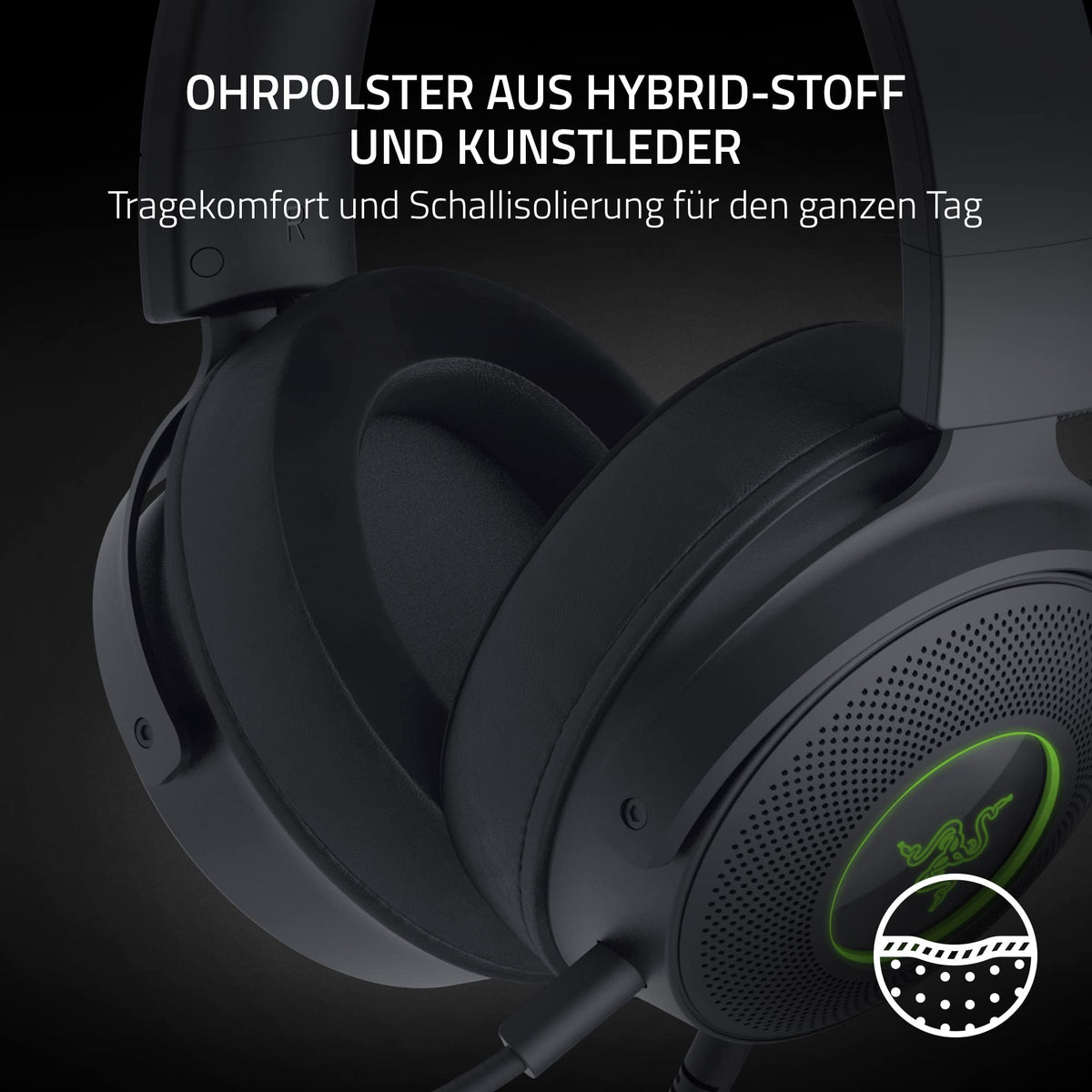 Razer Kraken Kitty V2 Pro - Wired RGB headset with interchangeable ear cups and reactive stream lighting (TriForce Titanium 50mm drivers, HyperClear cardioid microphone) Black - RZ04-04510100-R3M1