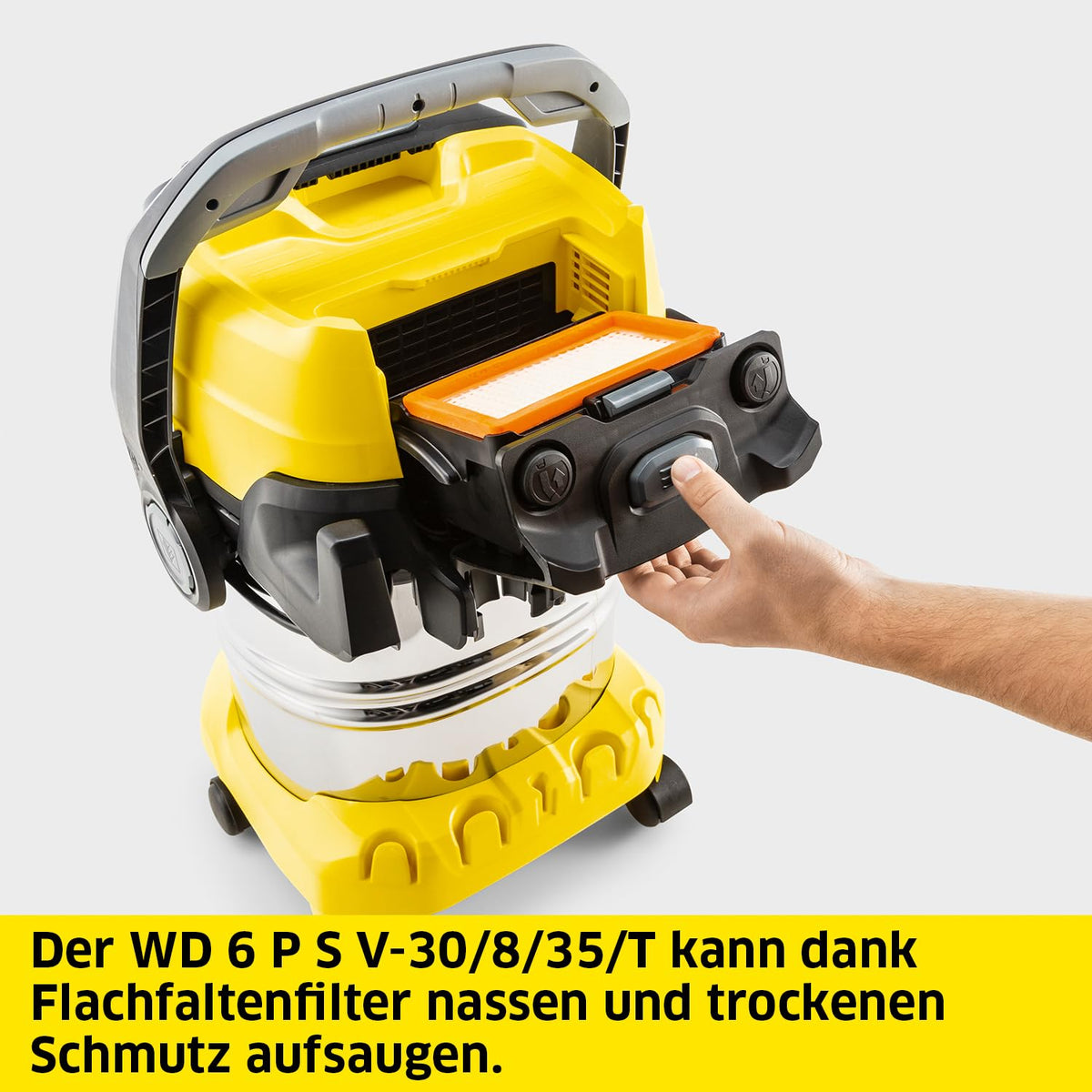 KÄRCHER Wet/Dry Vacuum WD 6 P S V-30/8/35/T, for maximum reach - 1.628-381.0