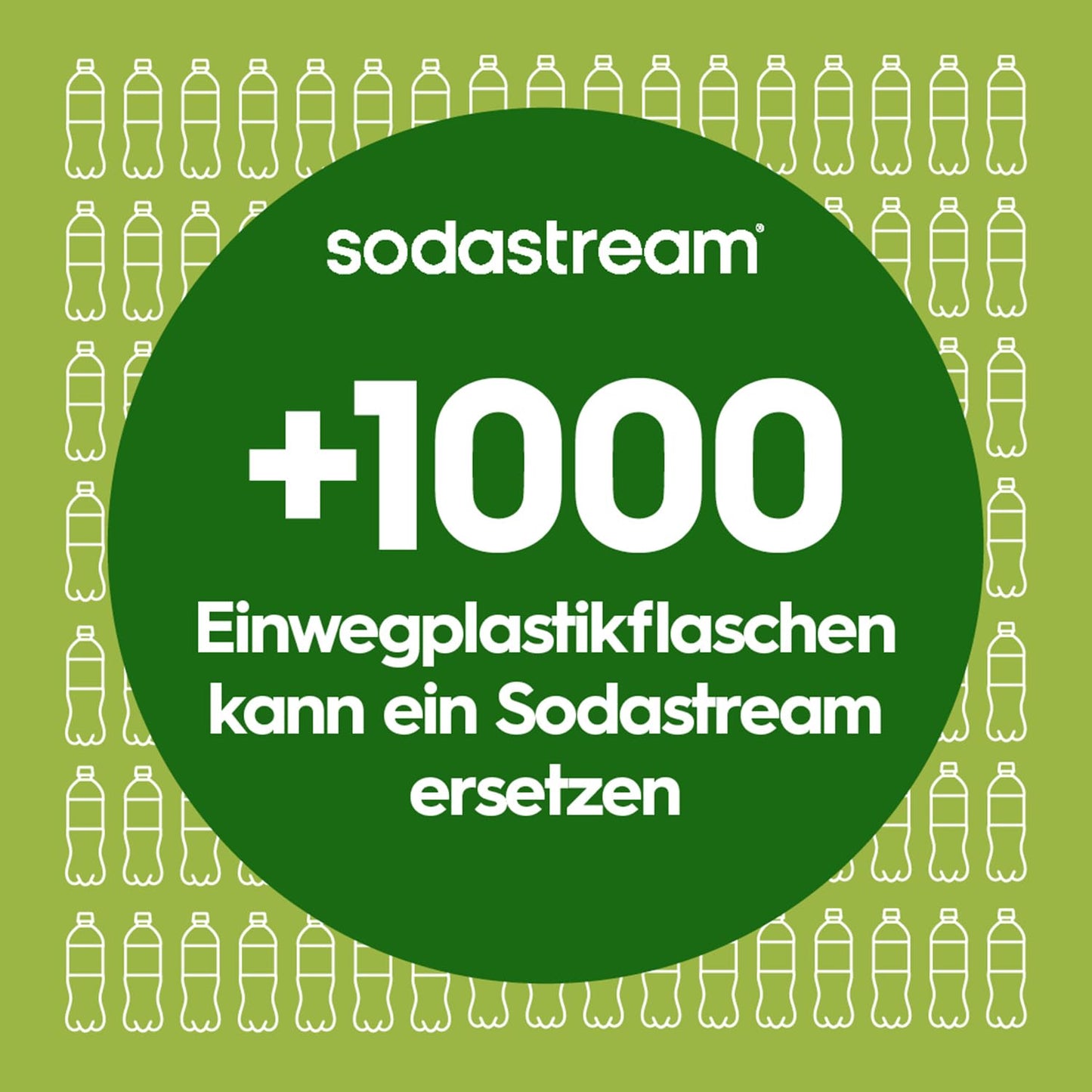 Sodastream water soda maker Terra White Value Pack x 3 with 2 x 1L bottles and 1 x 1/2L bottle dishwasher safe and 1 x CO2 Quick Connect cylinder for up to 60L - 2270213