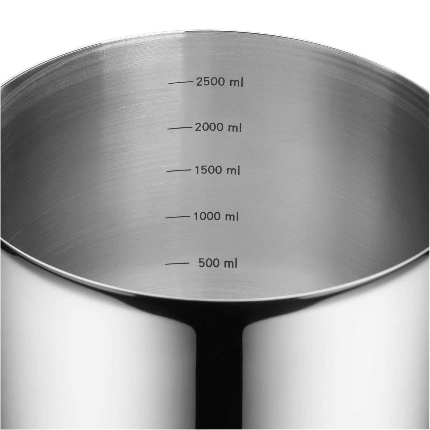 WMF Function Bowls stainless steel mixing bowl with lid 2.5l, mixing bowl with splash guard 18.5 cm, polished Cromargan stainless steel, internal scaling, dishwasher safe - 06.4566.6030