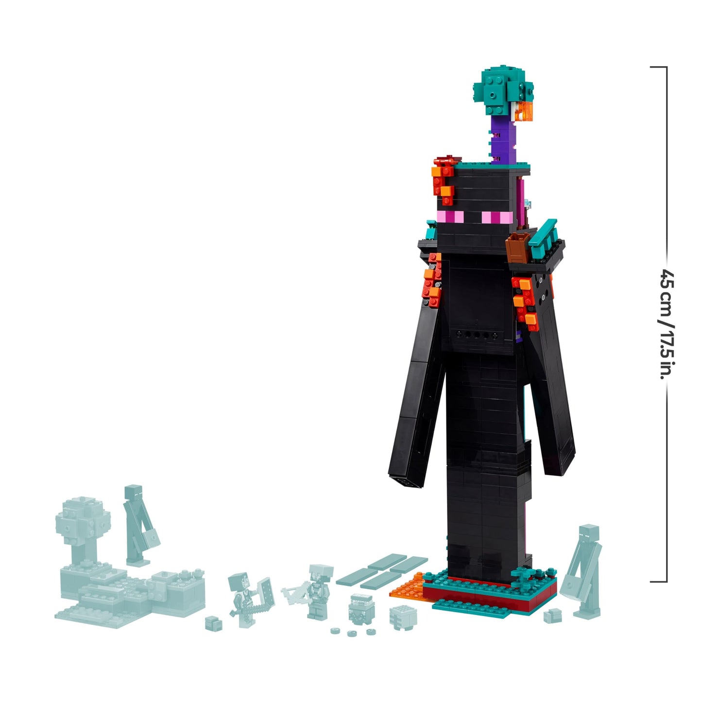 LEGO Minecraft 2in1 The Enderman Tower - Modular gaming toy - Can be converted into 2 fortresses - With 4 minifigures to collect - Gamer gift for boys and girls aged 9 and up - 21279