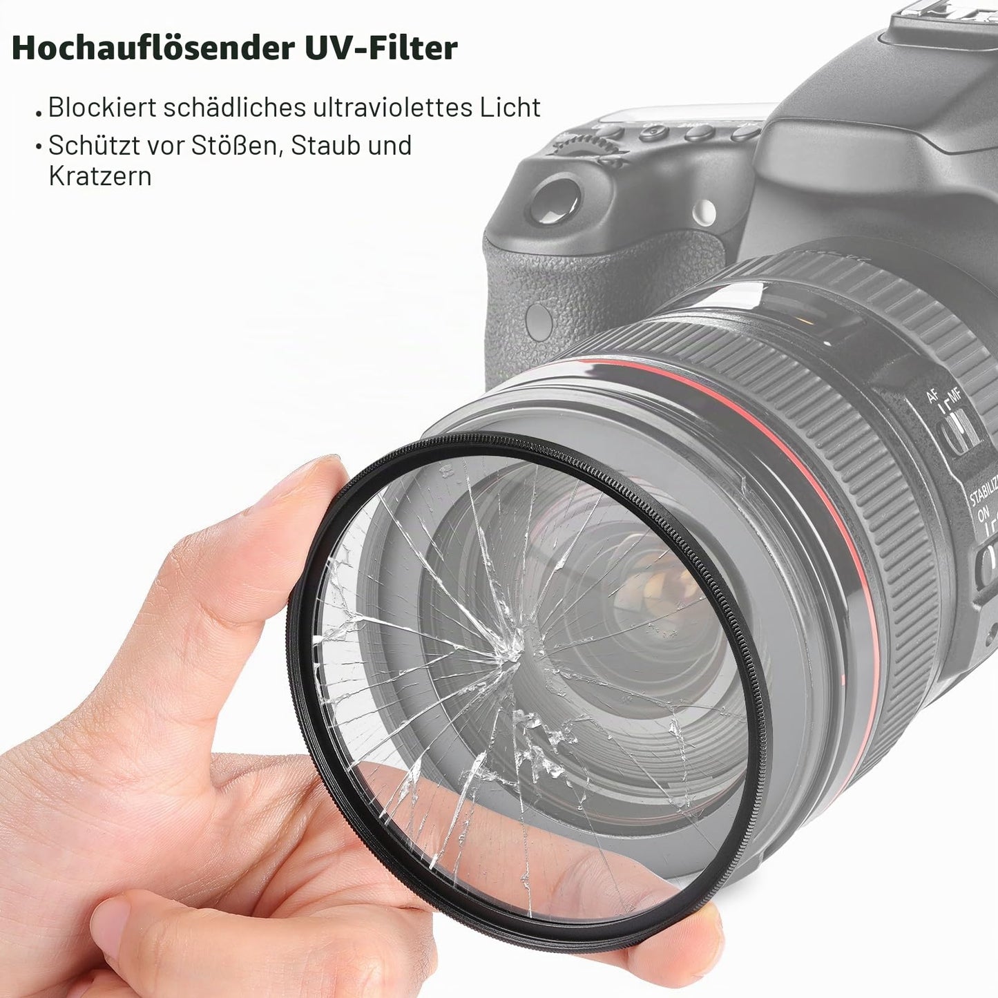 NEEWER 77mm UV/CPL/ND lens filter set with hard case, coated optical glass accessories & aluminum frame ultraviolet filter + circular polarization filter (CPL) + neutral density (ND4) filter - NW