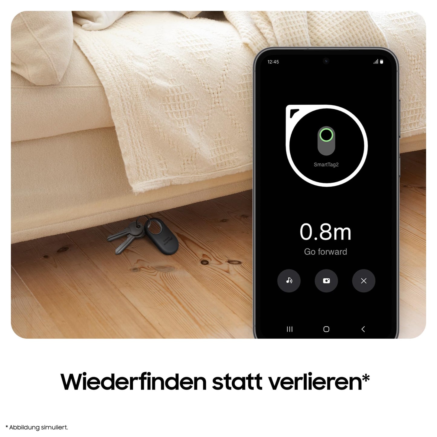 Samsung Galaxy SmartTag2 Bluetooth Tracker, Compass View, Nearby Search, Up to 500 Days Running Time, Waterproof, White (Pack of 1) - EI-T5600BWEGEU