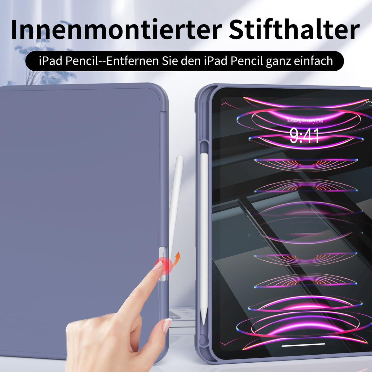 GKABXY Case for iPad (A16) 11th/10th Generation 11/10.9 Inch, Purple