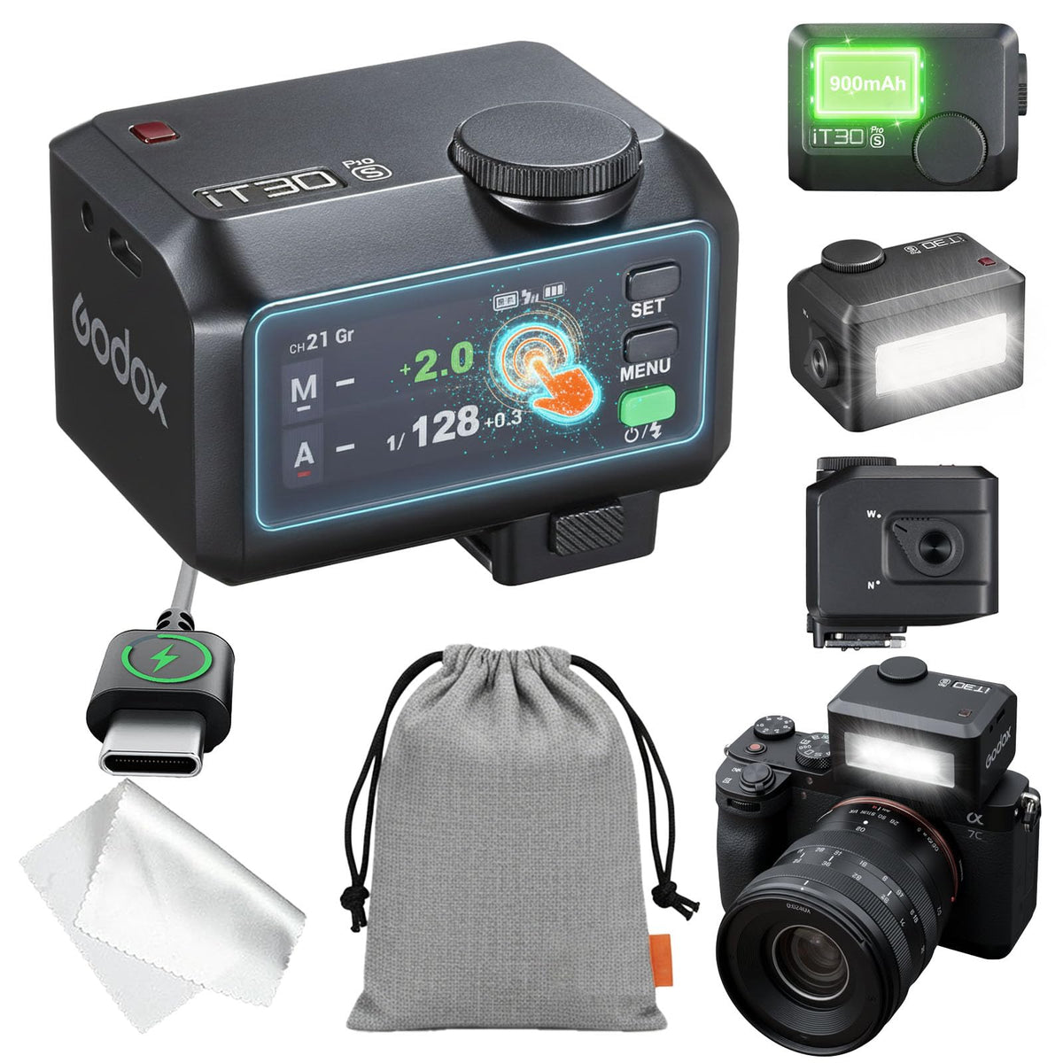 GODOX IT30PRO S Camera Blitz, IT30 PRO S Mini Blitzgeräte, TTL HSS 1/8000s - iT30Pro