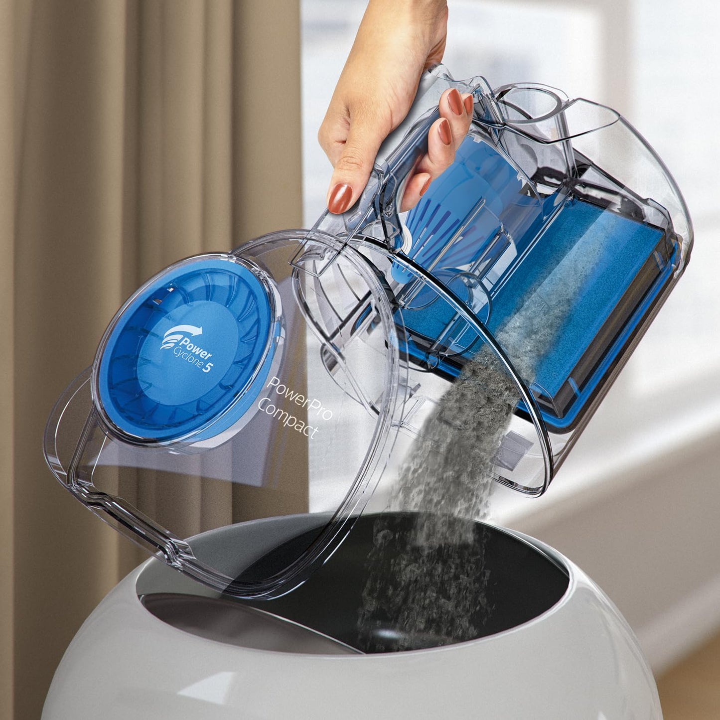 Philips PowerCyclone 5 compact bagless vacuum cleaner - 900 W power, Allergy H13 anti-pollen filter, PowerCyclone technology, 99.9% fine dust separation, TriActive brush (FC9331/09) - PowerPro