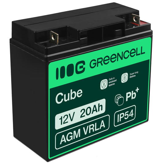 Green Cell AGM 12V 20Ah VRLA lead battery for cash registers, scales, children's toys - AGM10