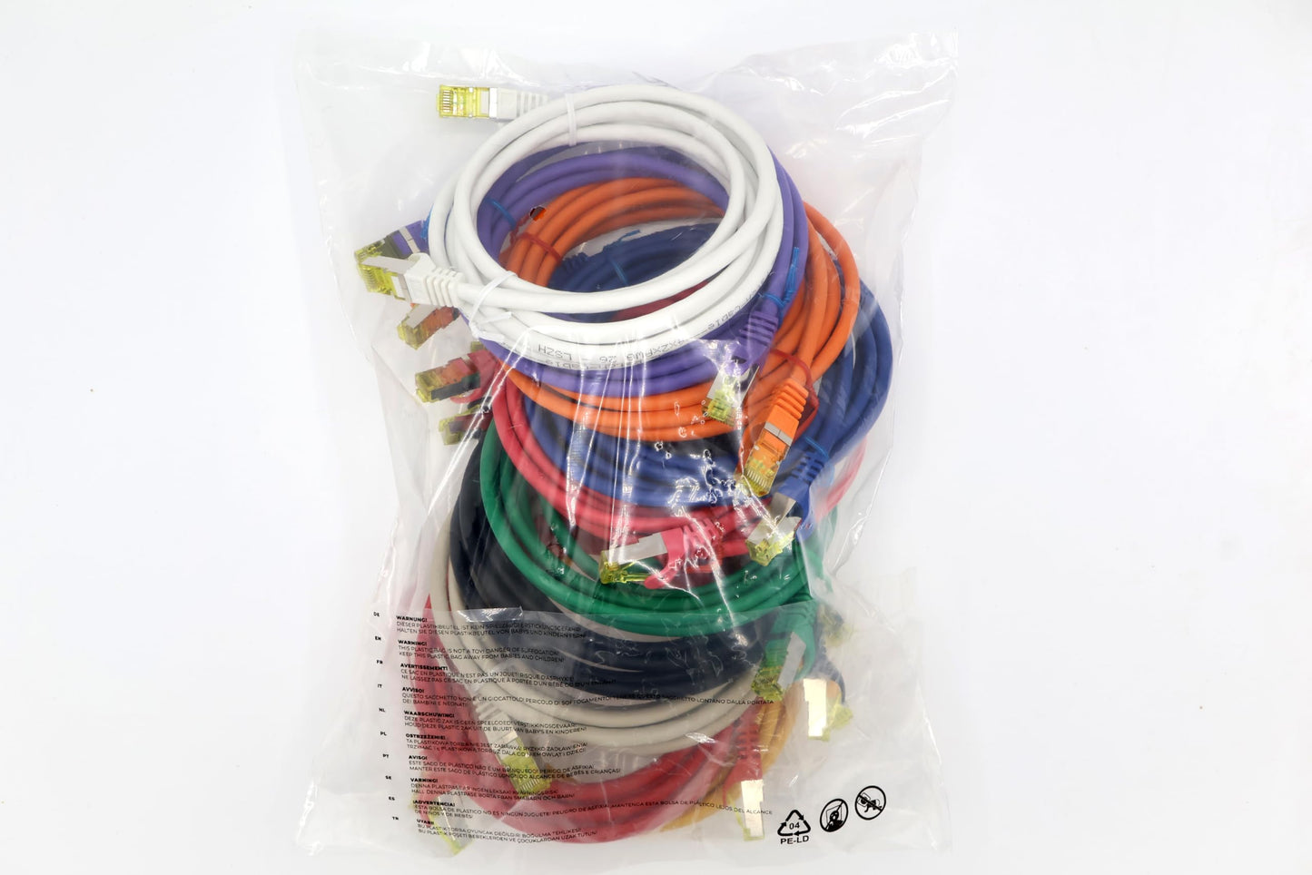 1aTTack.de Cat.7 network cable 2m 10 colors 10 pieces Cat7 Ethernet cable network LAN cable raw cable 10 Gb s SFTP PIMF LSZH set patch cable with Rj 45 plug Cat.6a - 4251073616995
