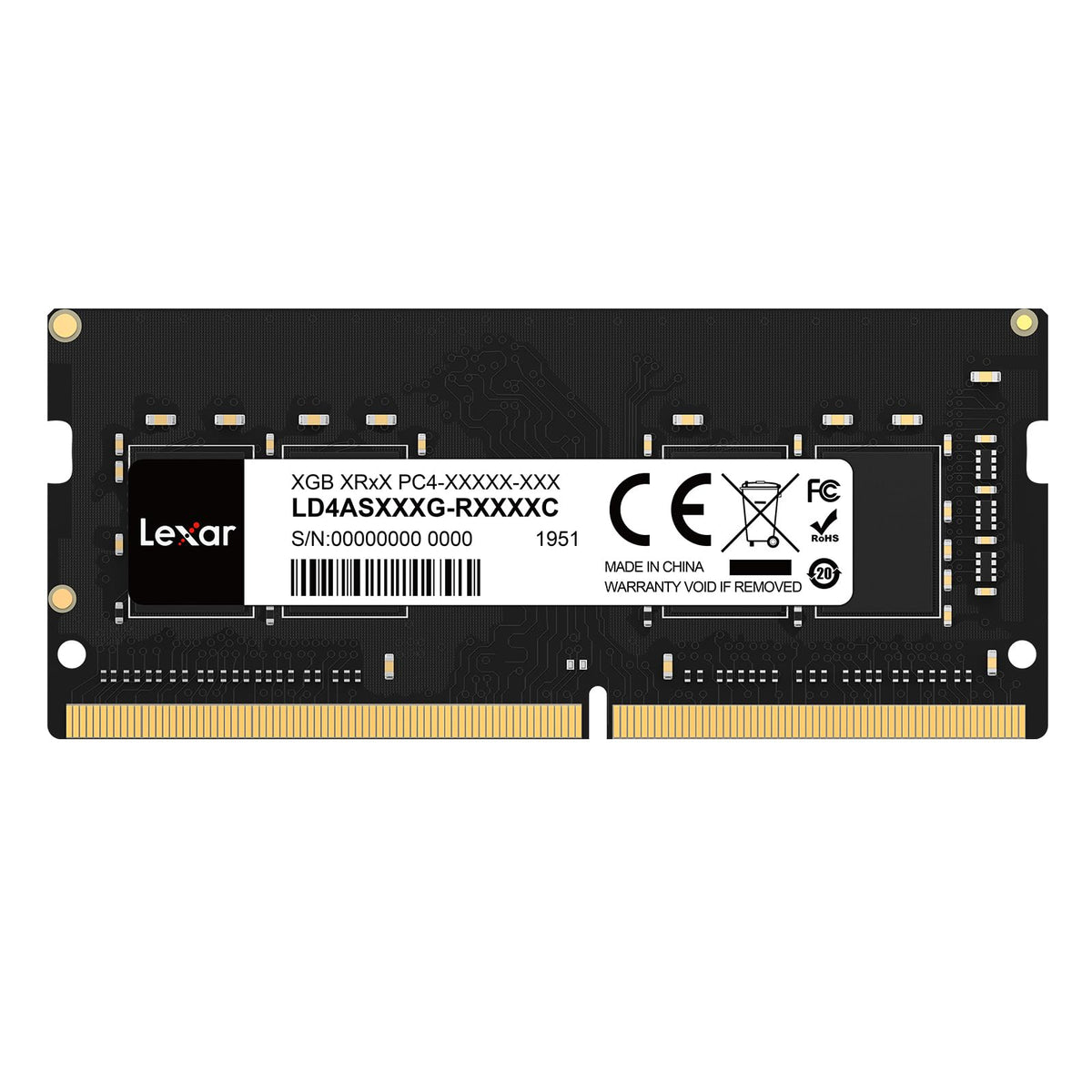 Lexar SODIMM DDR4 8GB, 3200 MHz laptop RAM, 260-pin SODIMM memory, high-performance SO-DIMM, PC computer memory, high-performance RAM CL22-22-22-52, 1.2V - LD4AS008G-B3200ASST