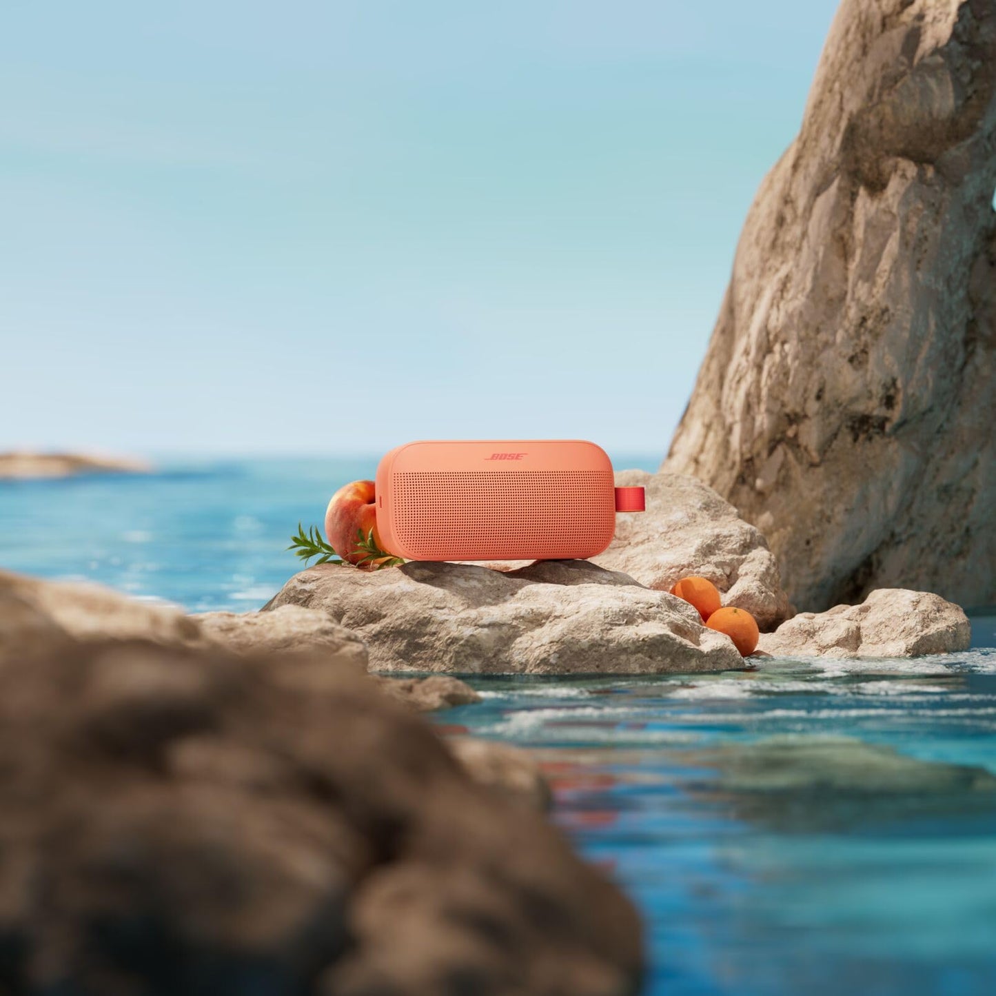 Bose SoundLink Flex Portable Bluetooth Speaker (2nd Gen.), Portable Outdoor Speaker, Waterproof and Dustproof, with Lifelike Sound, 12 Hour Battery, Peach Sunset - 887612-0150