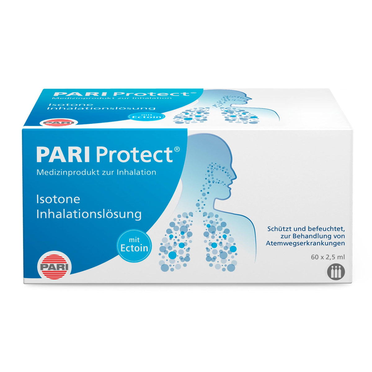 PARI Protect® Soluție de inhalare - izotonică cu Ectoin, 60 x 2,5 ml - 077G6003