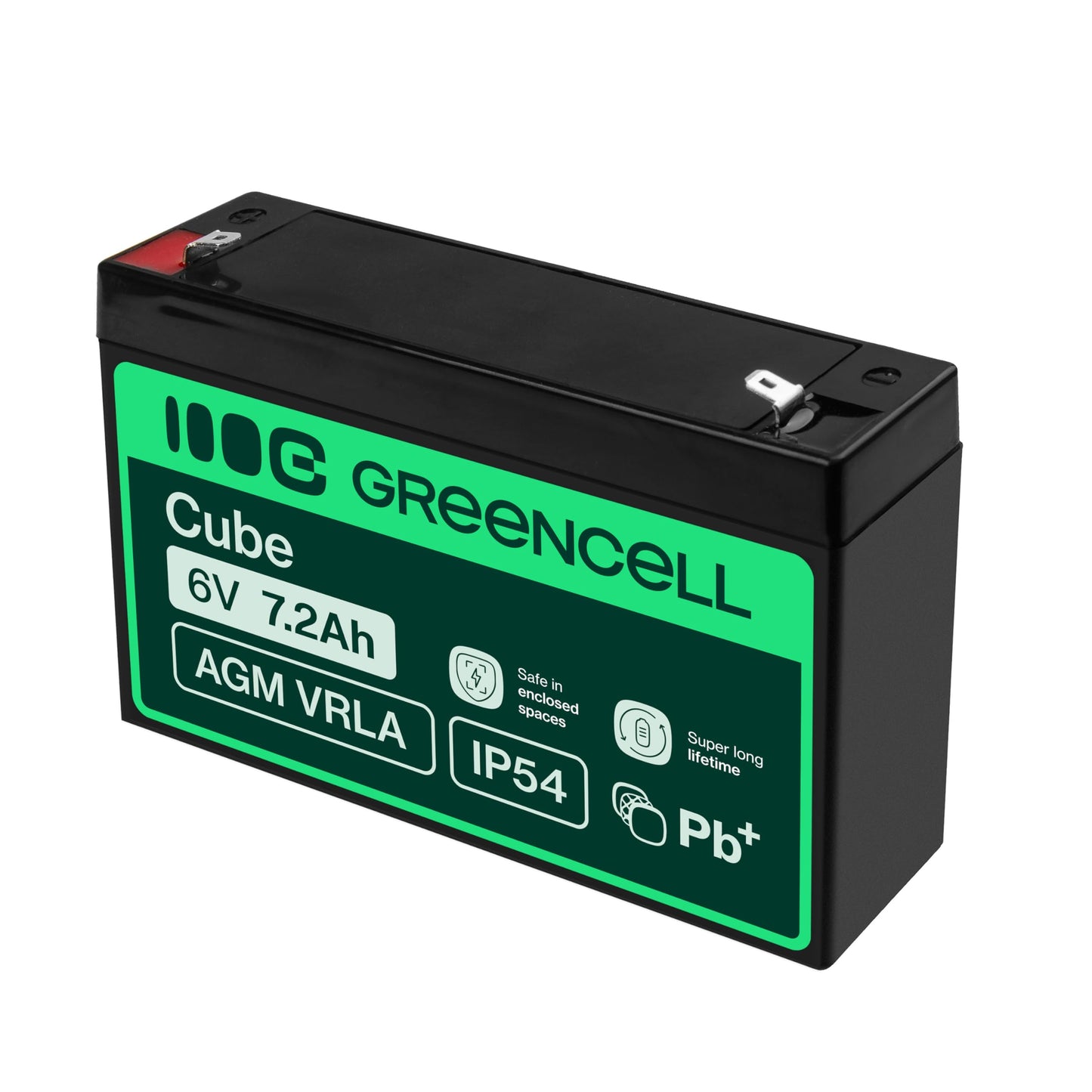 Green Cell AGM 6V 7.2Ah battery VRLA lead battery lead battery replacement battery gel battery battery cycle resistant unmanned toys, electric toys, alarm emergency power, children's vehicles Children's quad - AGM39