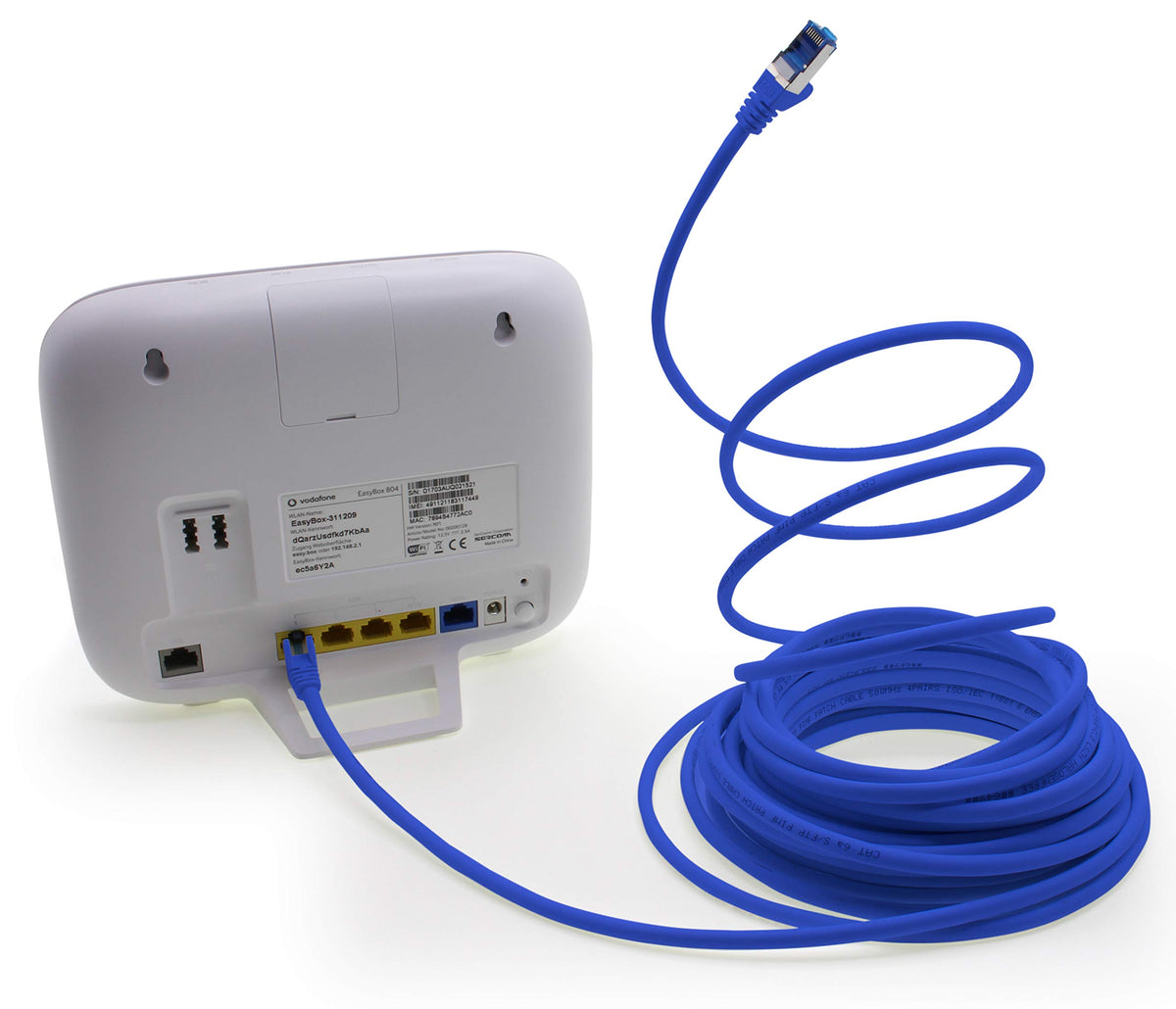 1aTTack.de Patch Cable – 10X 7.5m Ethernet, Network, LAN Cable CAT6a (for Gigabit Networks, Routers, Switches, Modems with RJ45 Input – Blue) - 4251073690629