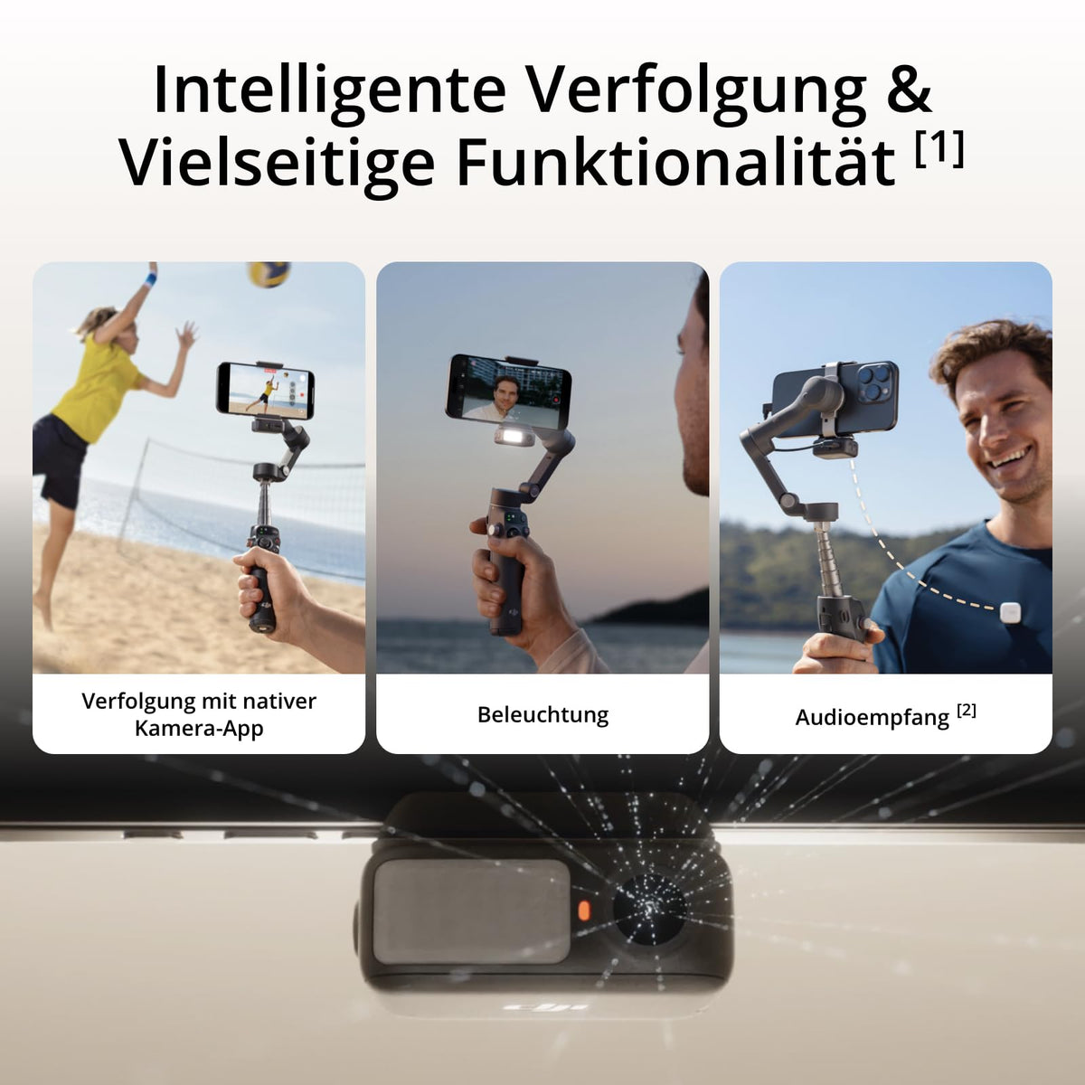 DJI Osmo Mobile 7P Gimbal Stabilizer (iPhone/Android), Native Tracking - 6941565997517