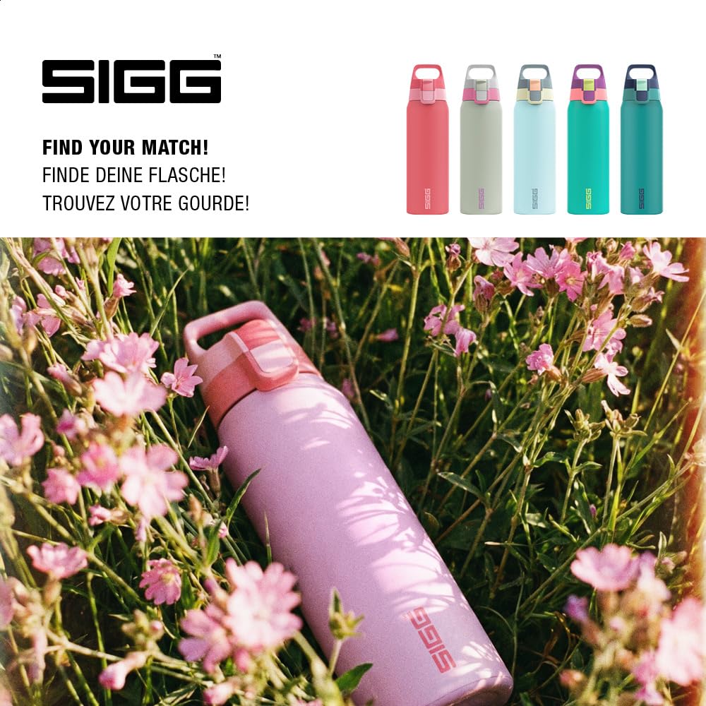 SIGG - Insulated drinking bottle - Thermos bottle Shield Therm One Multicolor Petal - carbonated drinks - leak-proof - dishwasher safe - BPA-free - 90% recycled stainless steel - pink - 0.75L - 6228.40