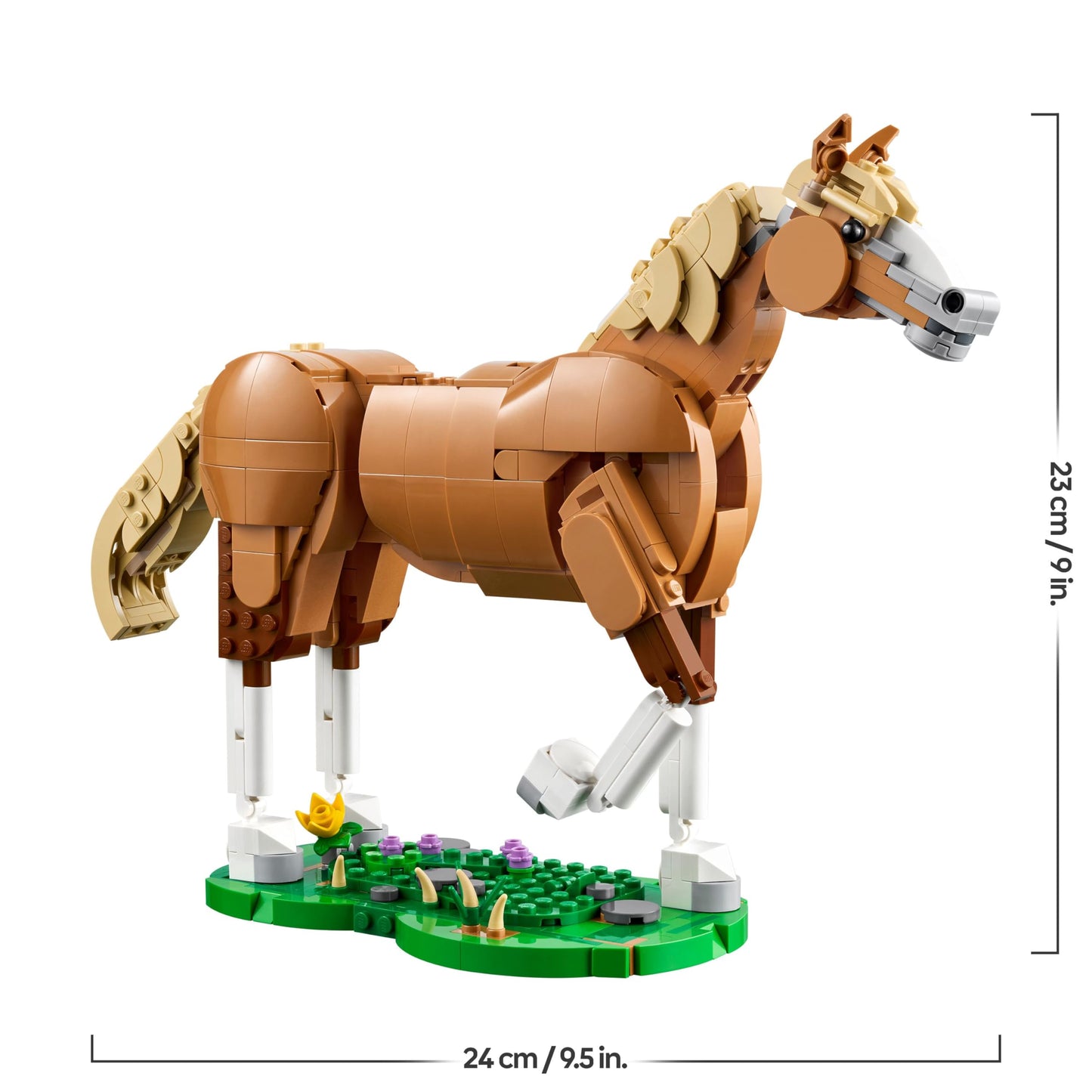 LEGO Creator 3in1 Magnificent Horse - Horse Toy - Build a Bear or Deer Figure - Birthday Gift for Girls and Boys from 9 Years - 31166