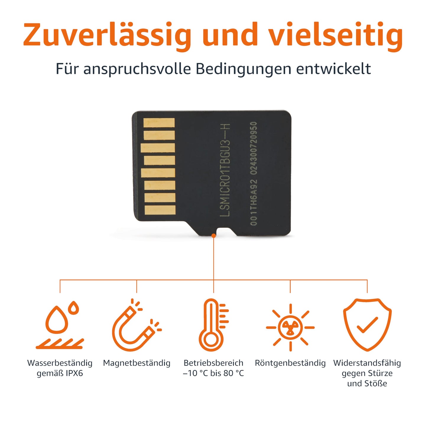 Amazon Basics 1TB microSDXC Card with Adapter, Read Speed up to 200MB/s, Pack of 1 - LSMICRO1TBGU3-H