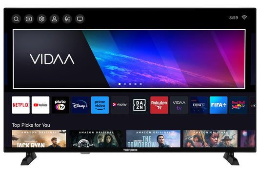 TELEFUNKEN QF32VP750S QLED TV 32 inch Smart TV VIDAA Full HD TV, HDR TV with integrated triple tuner, LED TV black (2026)