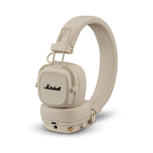 Marshall Major V Bluetooth Headphones, 100 Hour Playtime - Cream - 1006833
