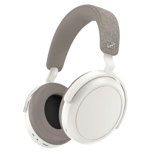 Sennheiser MOMENTUM 4 Wireless Noise Cancelling Headphones – Bluetooth headphones headset for crystal clear calls with adaptive noise cancellation, over-ear design, 60 hours battery life, foldable, white - 509267