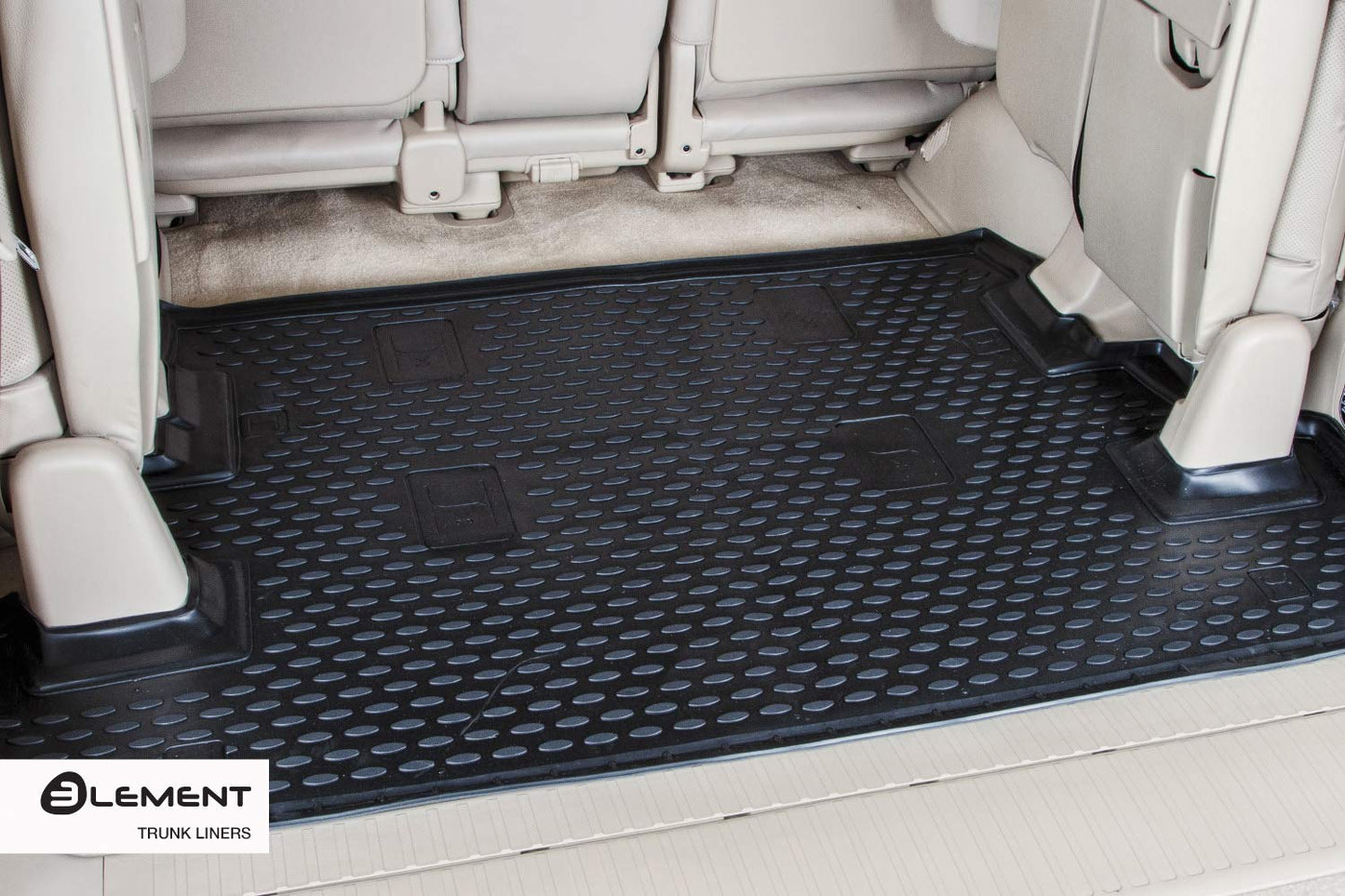 Element Passgenaue Premium Antirursch Kofferraummatte Laderaumwanne passend für Toyota Land Cruiser Prado 150 | 2009-2013 | 5 Sitze | 100% passgenaue Antirutschmatte Auto, Gummimatte Auto - HromTech