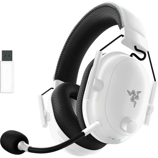 Razer BlackShark V2 Pro (2023) - Premium wireless esports headset (HyperClear super wideband microphone, Triforce Titanium 50mm driver, HyperSpeed wireless technology, up to 70 hours battery) White - RZ04-04530200-R3M1
