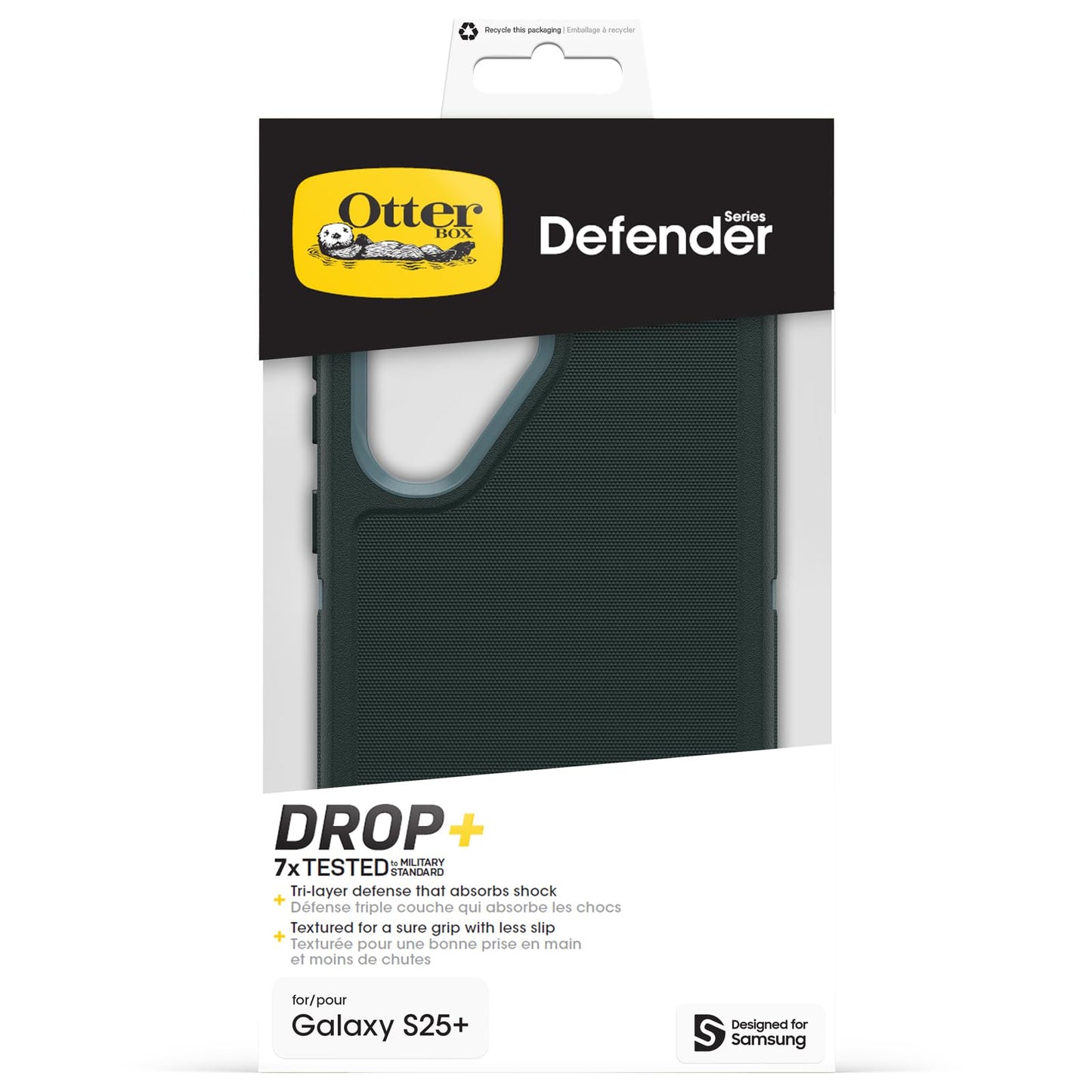 OtterBox Defender Case for Samsung Galaxy S25 Ultra, Shockproof Drop Proof Ultra Heavy Duty Protective Case 7X Military Grade Tested Green - 77-97621