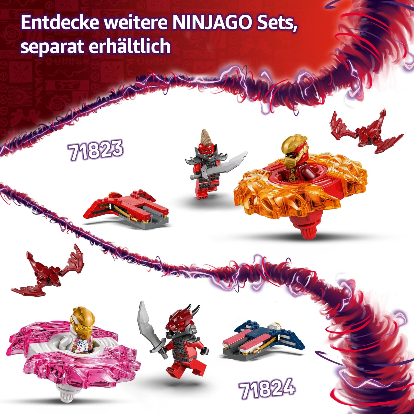 LEGO NINJAGO Zanes Action Mech - Ninja toy with 3 minifigures for role play - small building and play set for children - gift idea for boys and girls aged 6 and over 71827