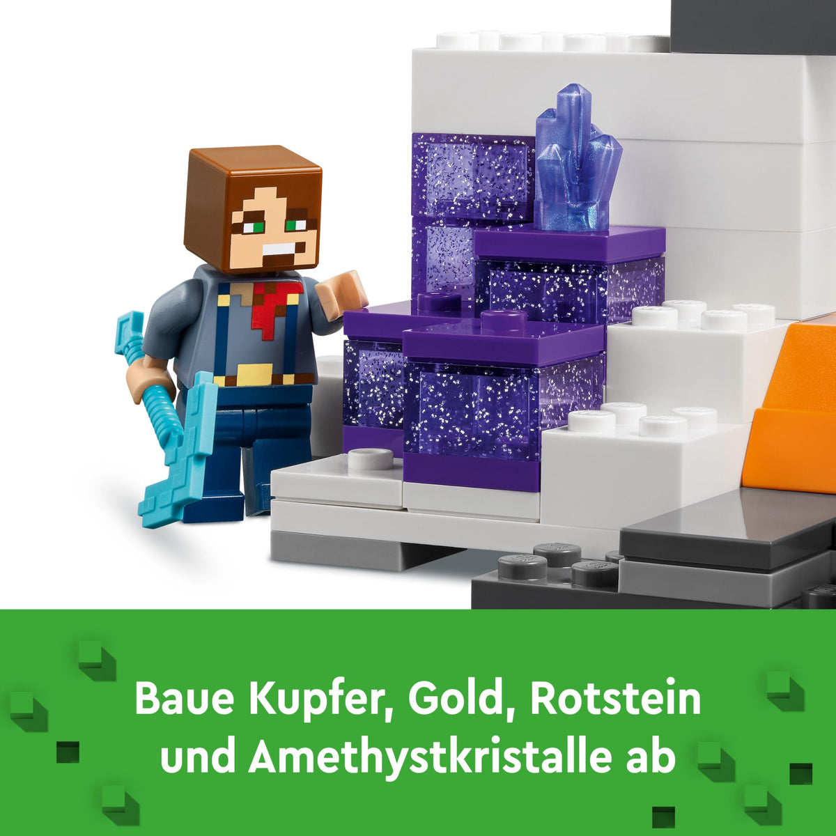 LEGO Minecraft The Badlands Mineshaft - Interactive Toy featuring Explorer, Creeper, and Spider Figures, along with an Exploding TNT Function - Perfect Gaming Gift for Boys and Girls aged 8 and up - 21263