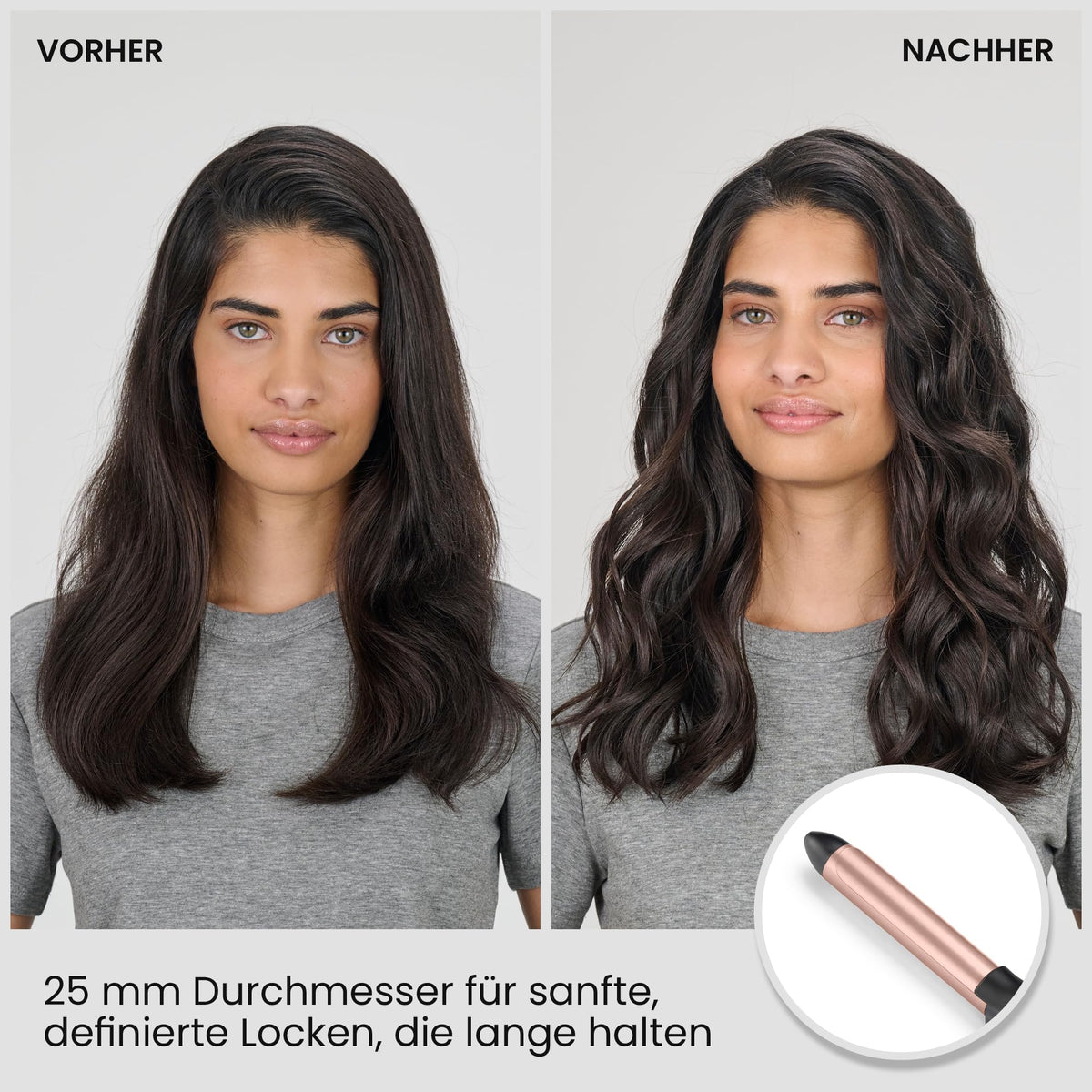 BaByliss Cosmos Curling Iron 25 mm for Waves & Curls, Ceramic - C263E