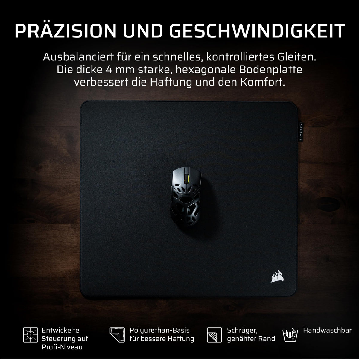 Corsair MM PRO Control Mousepad de gaming mediu – Negru - CH-941C0A0-WW
