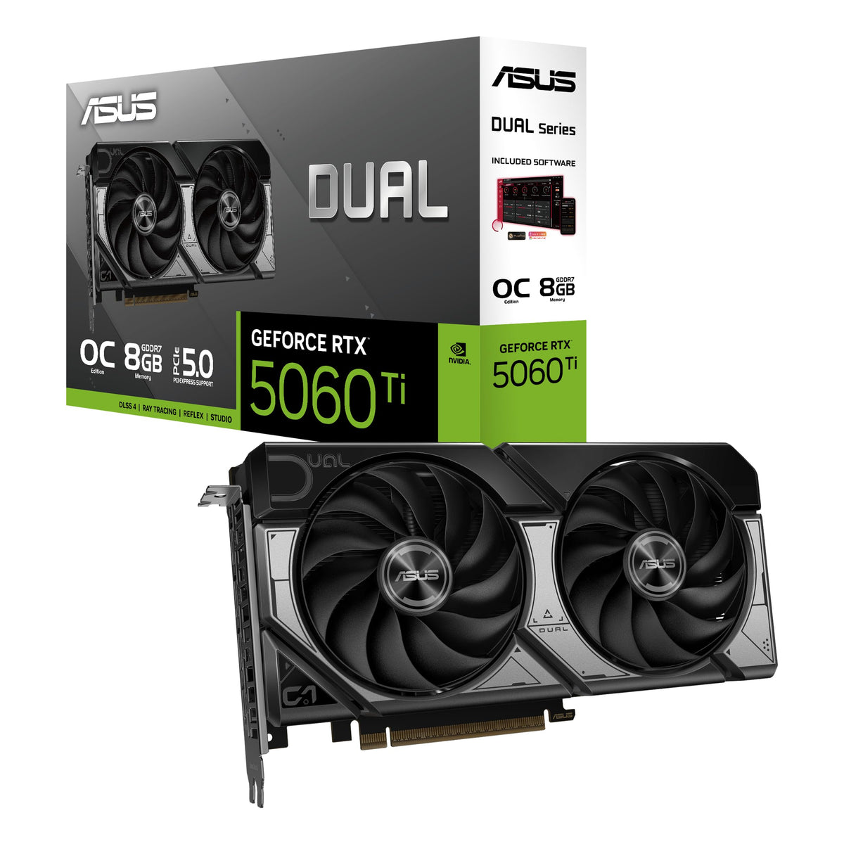 Grafică pentru jocuri ASUS Dual GeForce RTX 5060 Ti 8GB GDDR7 OC Edition - DUAL-RTX5060TI-O8G