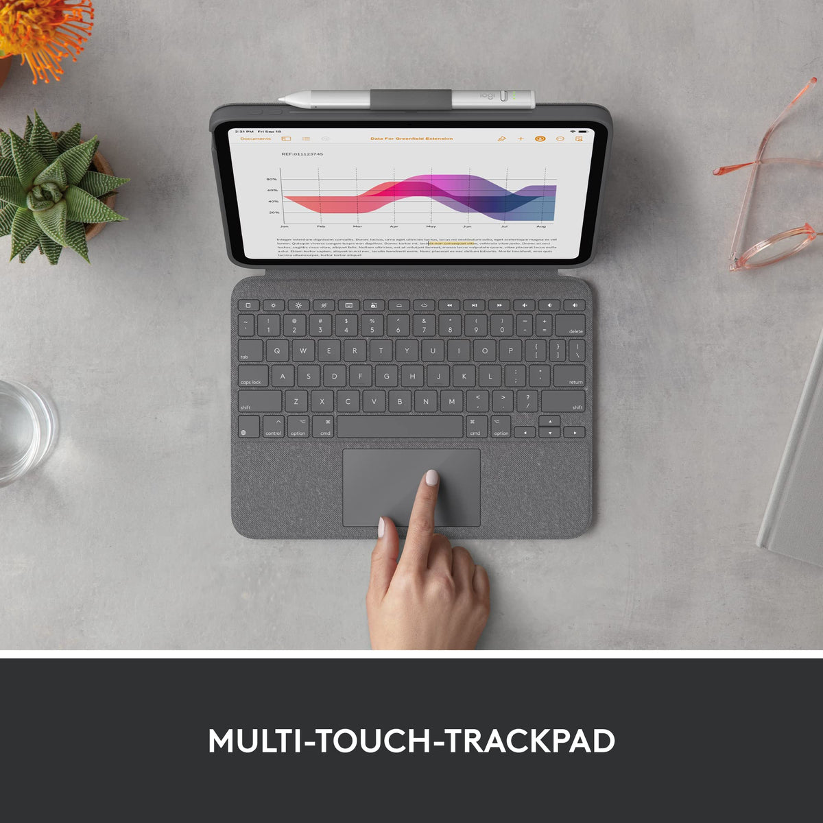 Logitech Combo Touch Case with Keyboard for iPad (10th Gen) - 920-011435