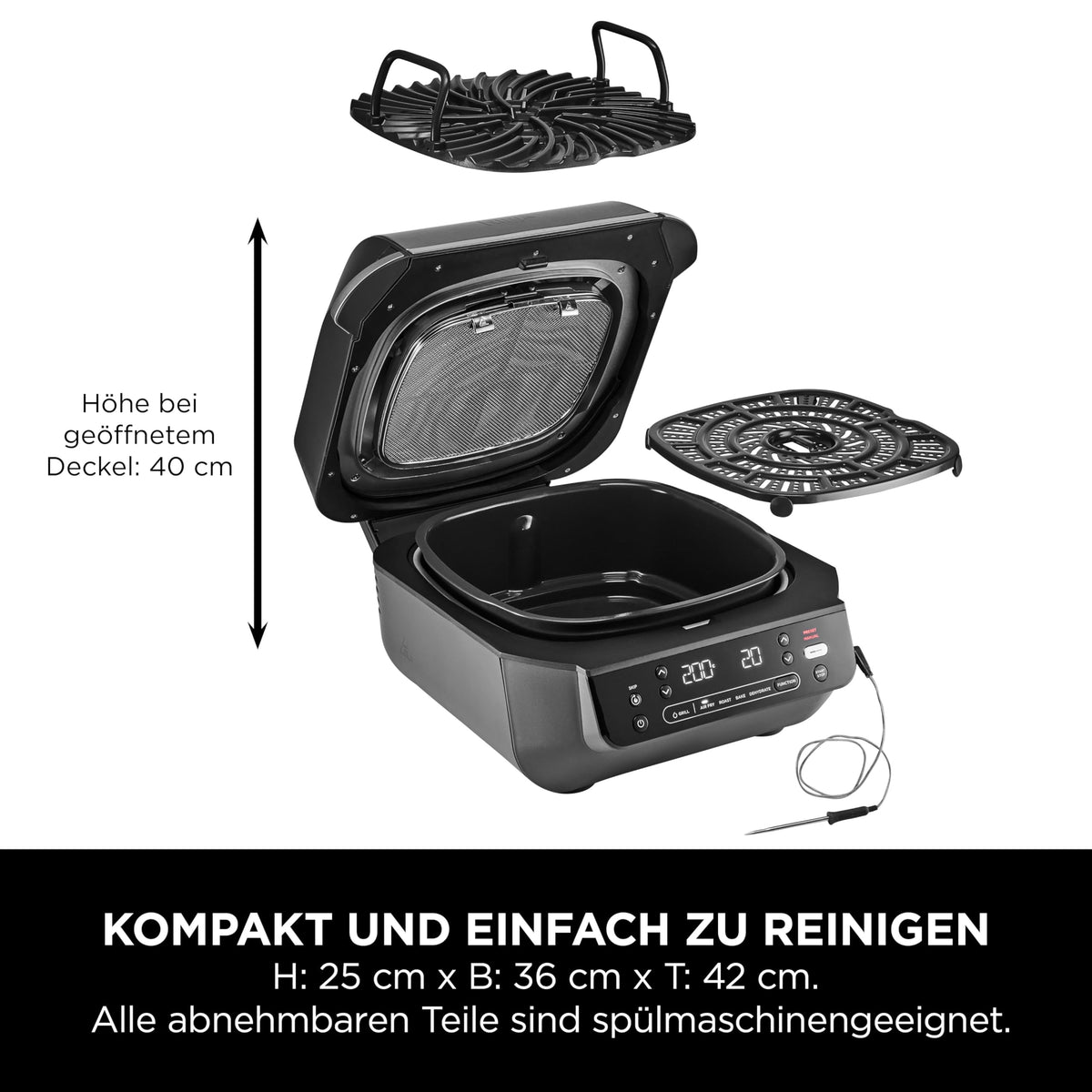 Ninja 5-in-1-Grill & -Heißluftfritteuse pentru interior, EG351EU