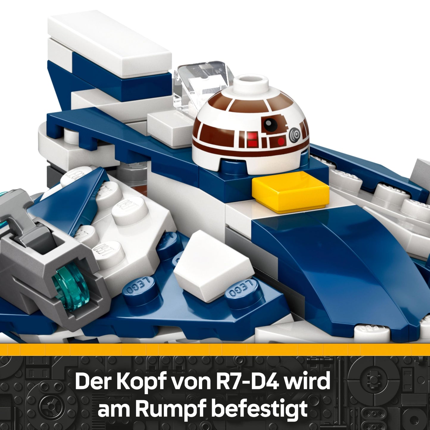 LEGO Star Wars 75400 Plo Koons Jedi Starfighter Microfighter building toy with 2 shooters - including mini figure with lightsaber - gift for boys aged 6 and up and fans of The Clone Wars