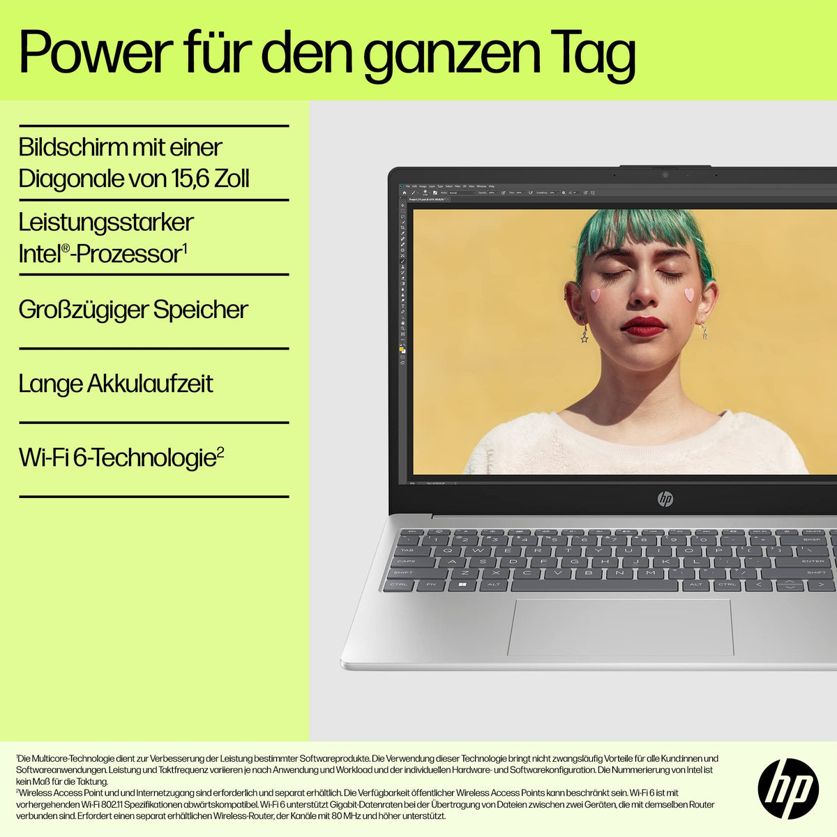 HP Laptop | 15.6" FHD Display | Intel Processor N100 | 4 GB DDR4 RAM | 128 GB UFS | Intel UHD Graphics | Windows 11 Home in S Mode | QWERTY | Natural Silver - B4VP3EA#ABD