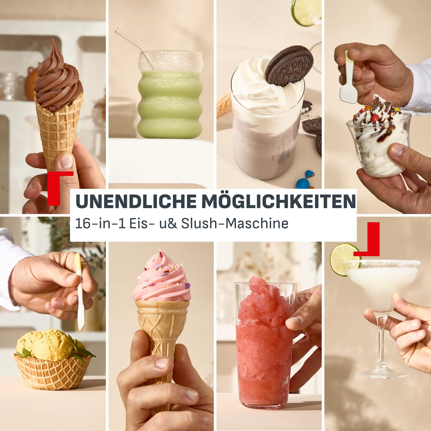 Tefal Freezi Instant soft ice cream & slush machine, including 2 ice cream containers, 5 automatic programs, automatic cleaning program, XL freezing cylinder, for up to 8 portions, particularly quiet, blue, IG8024E0