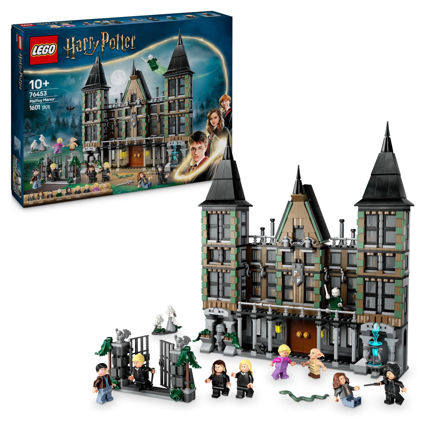 LEGO Harry Potter country estate of the Malfoy family, fantasy toy to collect and display, gift for boys, girls and fans of the magical world, gift idea with 9 minifigures 76453