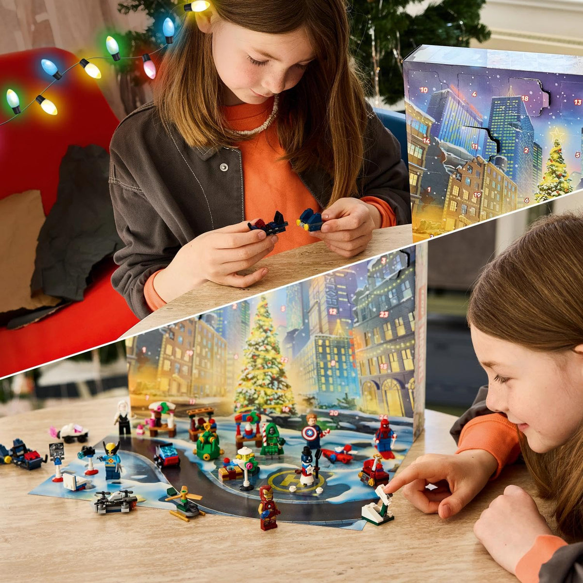 LEGO | Marvel Advent Calendar 2026 - Pre-Christmas Gift Toy - 24 Superhero Surprises with 6 Minifigures, Airplane & Car - Gift for Fans and Boys and Girls aged 6 and up - 76340