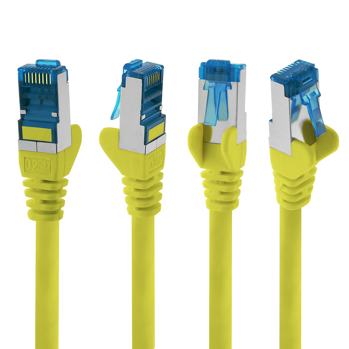1aTTack.de Patch Cable – 10X 3 Meter Ethernet, Network, LAN Cable CAT6a (for Gigabit Networks, Routers, Switches, Modems with RJ45 Input – Yellow) - 4251073690896