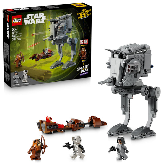 LEGO Star Wars 75424 SMART Play: AT-ST Attack on Endor - Compatible interactive toy incl. 2 SMART tags and wicket minifigure - gift for boys and girls aged 8 and over and adult fans