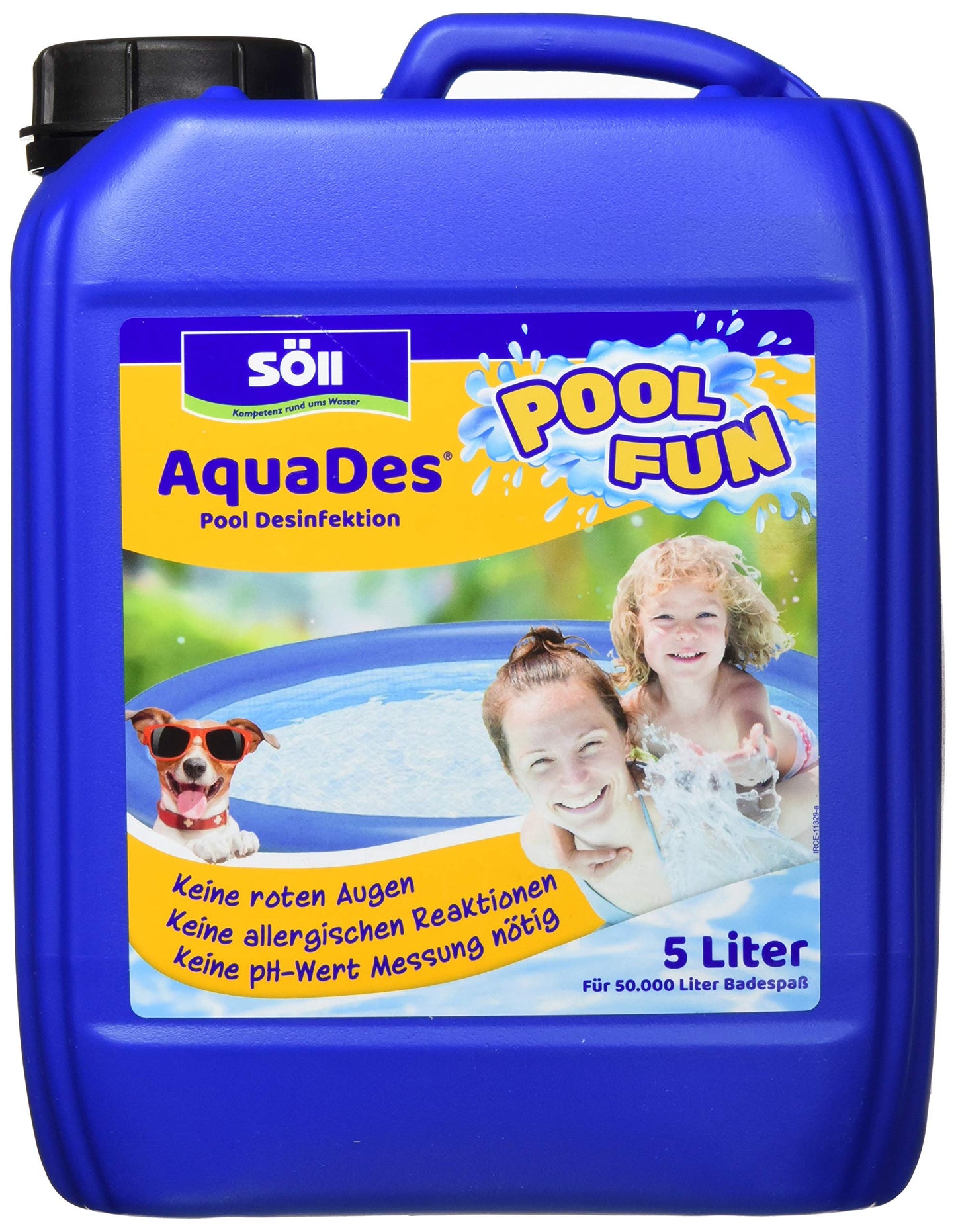 Söll 80464 AquaDes, 5 l - pool disinfection, pool cleaning, water care against bacteria and germs, disinfectant for pool paddling pool swimming pool children's pool