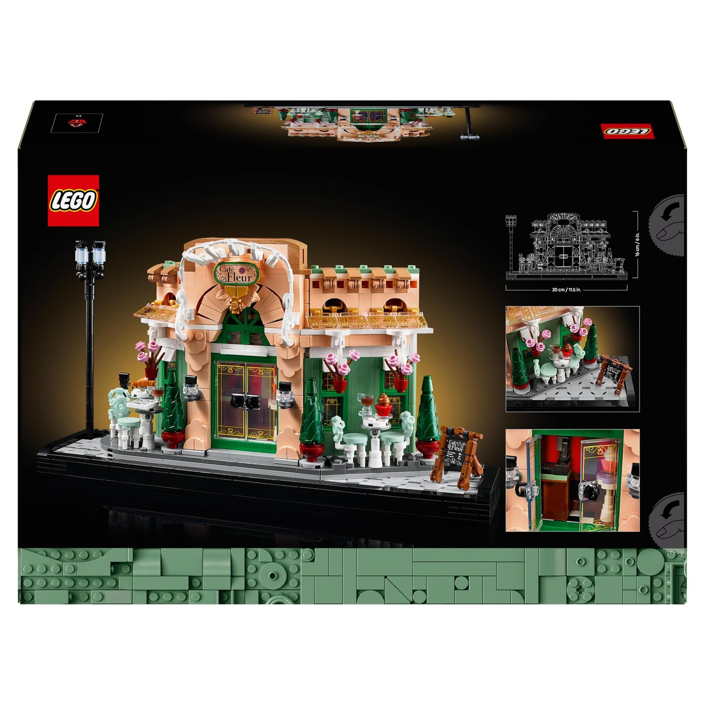 LEGO Icons French Café - Decoration for the living room or office - Building set for adults including picturesque facade, hanging flower pots and chairs - Gift for men and women 10362