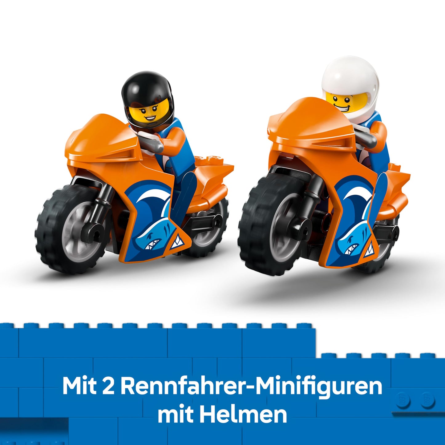 LEGO City Motorcycle Transporter - Toy to promote fine motor skills with transporter, 2 motorcycles, 2 minifigures, ramp and accessories - birthday gift for boys aged 4 and up - 60491