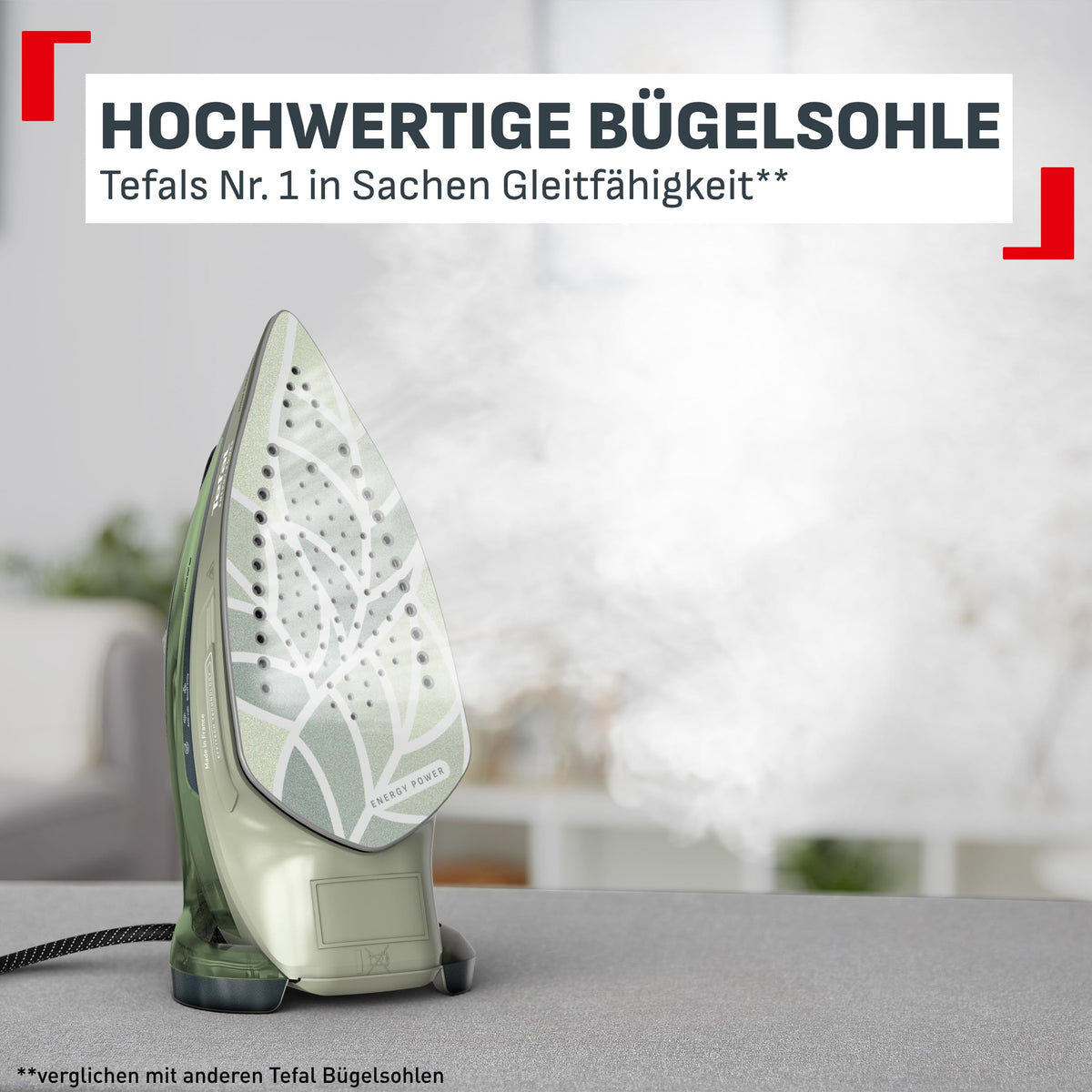 Tefal Energy Power Fier de călcat cu abur, controlul aburului prin apăsarea unui buton - FV6884E0