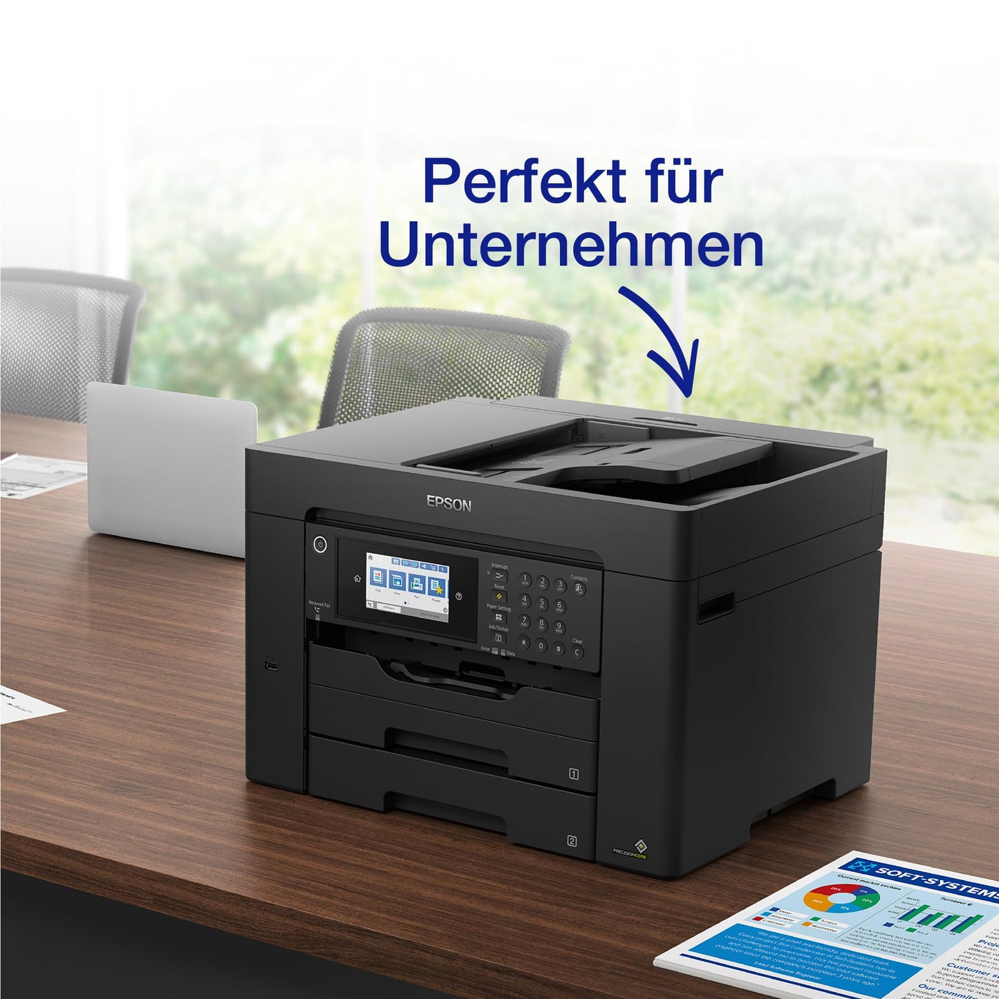 Epson Workforce WF-7840DTWF A3+ wireless multifunction inkjet printer including 3 months of free ink with ReadyPrint Flex subscription* - C11CH67402