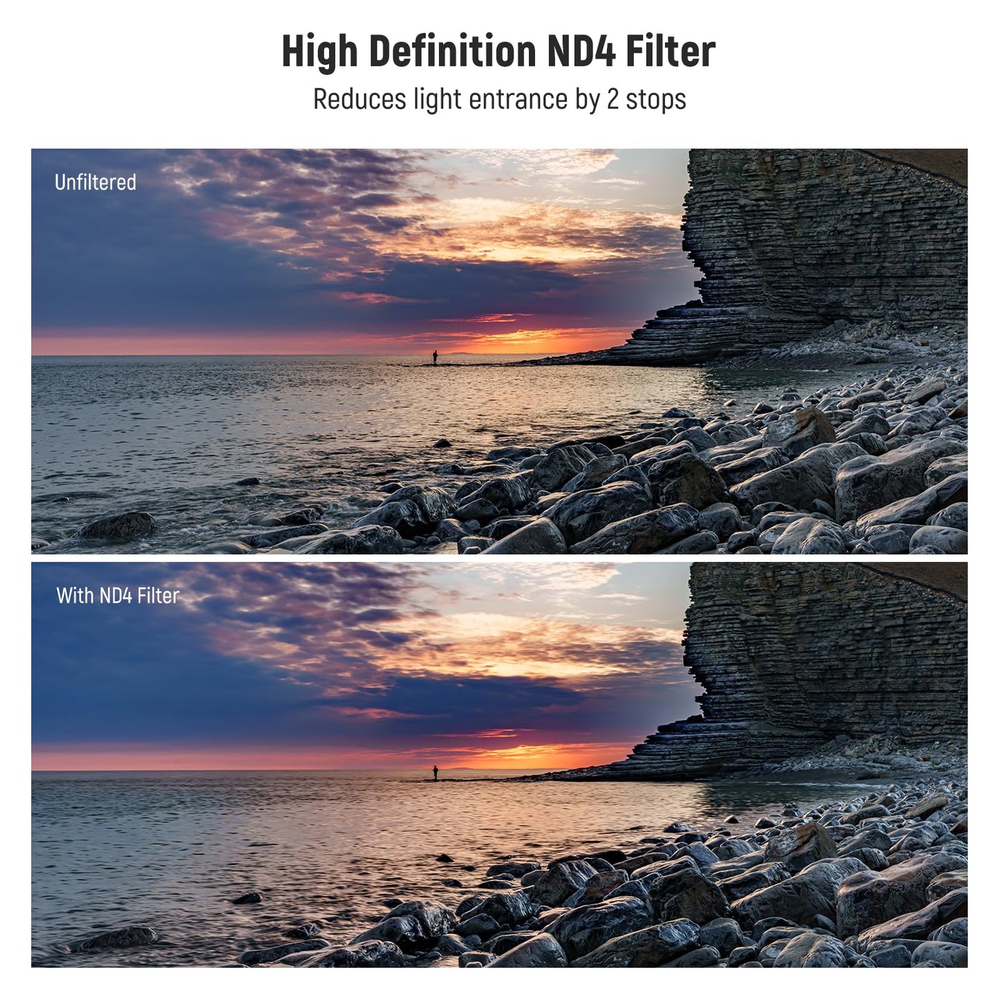 NEEWER 67mm UV/CPL/ND lens filter kit with hard case, multi-coated optical glass & aluminum frame, UV + circular polarizer (CPL) + neutral density (ND4) filter for 67mm camera lens - NW