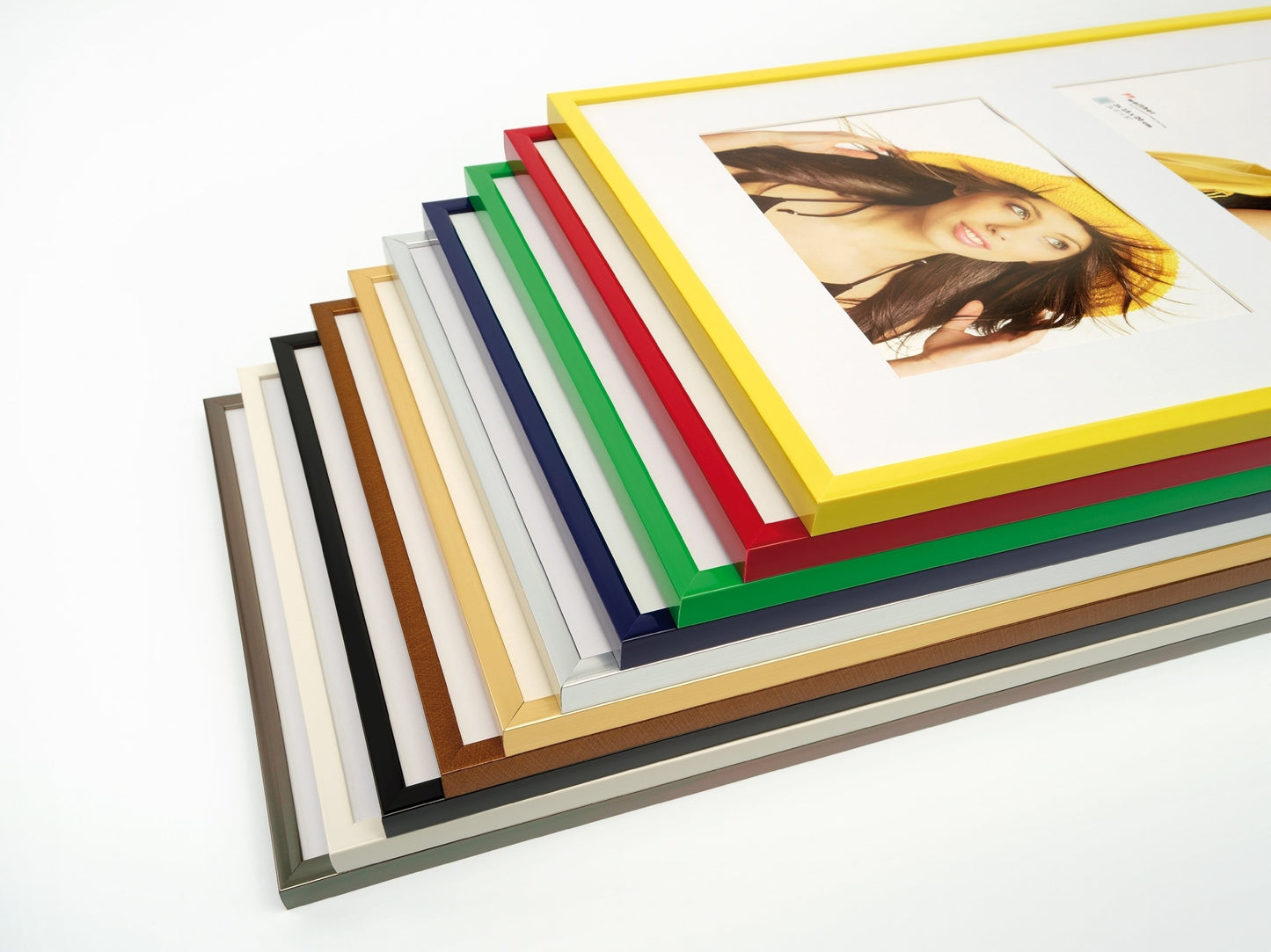 walther design picture frame bronze 5X 10x15 cm gallery with passe-partout, New Lifestyle plastic frame KV515J