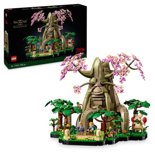 LEGO The Legend of Zelda Deku Tree 2-in-1 - collector's item to display with Princess Zelda & 3 Link minifigures - building set for adults & gift idea for video game fans - 77092